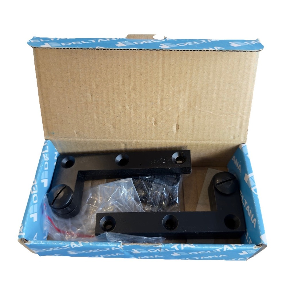 Pivot Door Hinges (PAIR of 2) - Black - 4 3/8" x 5/8" x 3/8" by Deltana, PH60U19